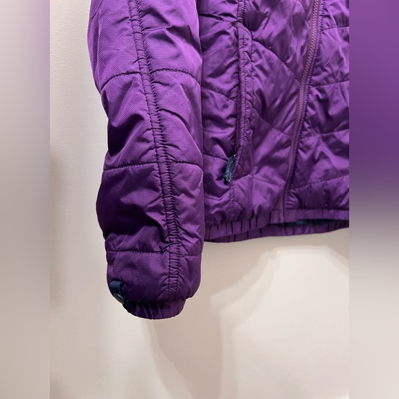 The North Face Logo Full Zip Purple Down Filled Jacket Size M Women's - Picture 3 of 6